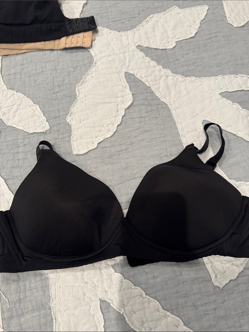 Black T-Shirt Nursing Bra with Light Padding